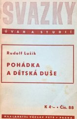 kniha Pohádka a dětská duše několik poznámek k problematice lidové pohádky, Václav Petr 1944