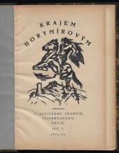 kniha Krajem Horymírovým  ročník V. - 1924-25 - vlastivědný sborník podbrdského kraje, Učitelstvo školního okresu Hořovického 1925