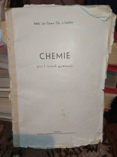 kniha Chemie pro 1. ročník gymnásií, SPN 1974
