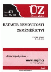 kniha Katastr nemovitostí Zeměměřictví : podle stavu k 1.7.2001, Sagit 2001