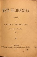 kniha Meta Holdenisova román od Victora Cherbulieza, Libuše, Matice zábavy a vědění 1895