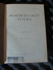 kniha Problém kausality ve fysice Předloženo dne 6. března 1931, Česká akademie věd a umění 1931