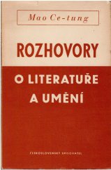 kniha Rozhovory o literatuře a umění Projev ke spisovatelům, Československý spisovatel 1950