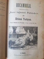 kniha Rocambolo III, - Hříšná Turkyně - pokračování románu "Nové tajnosti pařížské"., Alois Hynek 1874