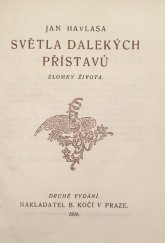 kniha Světla dalekých přístavů Zlomky života, B. Kočí 1916