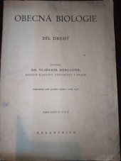 kniha Obecná biologie. Díl druhý, Melantrich 1936