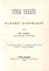 kniha Vínek veršův, V.P. Nešněra 1881