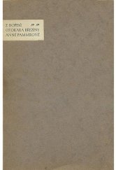 kniha Z dopisů Otokara Březiny Anně Pammrové, Družstvo Morav. Kola spisovatelů 1931