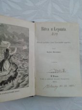 kniha Bitva u Lepanta původní povídka z časů Veneciánské republiky, Jarosl. Pospíšil 1864