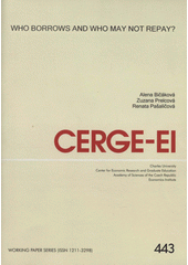 kniha Who borrows and who may not repay?, CERGE-EI 2011