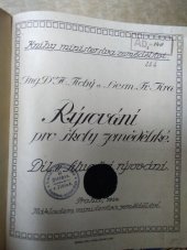 kniha Rýsování pro školy zemědělské. Díl II, - Situační rýsování, Ministerstvo zemědělství 1924