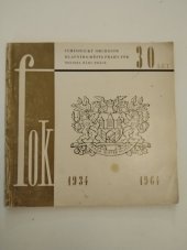 kniha Almanach k 30. výročí činnosti symfonického orchestru hlavního města Prahy FOK nositele řádu práce , Ředitelství orchestru FOK 1964