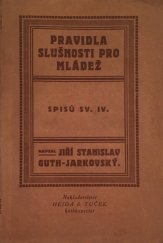 kniha Pravidla slušnosti pro mládež, Hejda a Tuček 1922