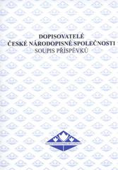 kniha Dopisovatelé České národopisné společnosti soupis příspěvků, Česká národopisná společnost 2010