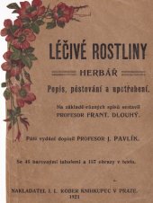 kniha Léčivé rostliny (Herbář) Jejich popis, pěstování a upotřebení, I. L. Kober 1923