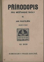 kniha Přírodopis pro měšťanské školy III, Komenium 1932