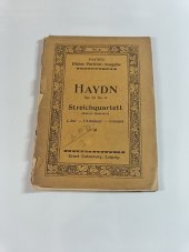 kniha Haydn No. 3. Streichquartett C-dur, C major, Ernst Eulenburg 1900