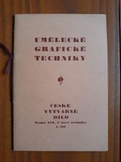 kniha Umělecké grafické techniky [Graphische Kunsttechniken], Dyrynkova tiskárna 1943