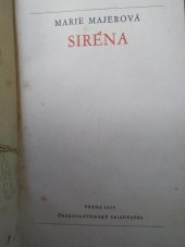 kniha Siréna, Československý spisovatel 1953