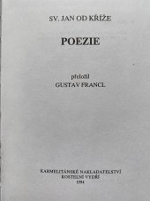 kniha SV. Jan od kříže Poezie, Karmelitánské nakladatelství 1994