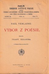 kniha Výbor z poésie s úvodem překladatelovým, J. Otto 1905