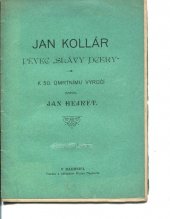 kniha Jan Kollár, pěvec Slávy dcery, Neubert 1902