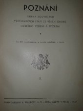 kniha Poznání 2. sv sbírka souvislých vzdělávacích statí ze všech oborů lidského vědění a tvoření, E. Beaufort 1937