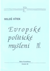 kniha Evropské politické myšlení, Gaudeamus 1998