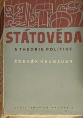 kniha Státověda a theorie politiky, Jan Laichter 1948