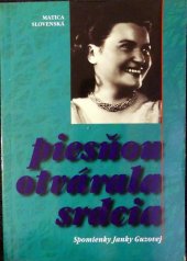 kniha Piesňou otvárala srdcia Spomienky Janky Guzovej, Matica slovenská 1997