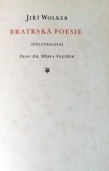 kniha Bratrská poezie, Štanglerová, Terezia 1925