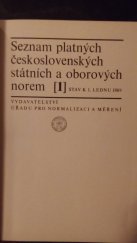 kniha Seznam platných československých státních a oborových norem stav k 1. lednu 1969, Vydavatelství Úřadu pro normalizaci a měření 1969