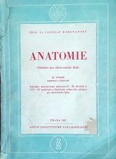 kniha Anatomie Učeb. text pro zdravot. školy, odbor zdravot. sester, SZdN 1953