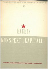 kniha Konspekt "Kapitálu", SNPL 1953