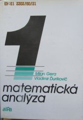 kniha Matematická analýza 1., Alfa 1990