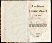 kniha Katechismus o swatých obřadech cjrkwe katolické, Knížecj arcibiskupská knihtiskárna v Semináři 1846