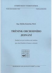 kniha Trénink obchodního jednání, Akademické nakladatelství CERM 2008