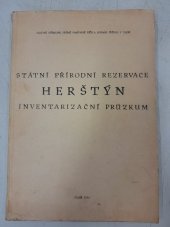 kniha SPR Herštýn, Inventarizační průzkum, Krajské středisko památkové péče a ochrany přírody v Plzni 1973