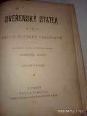 kniha Svěřenský statek román, Šolc a Šimáček 1925