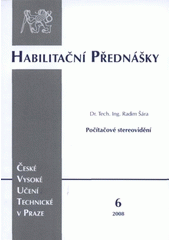 kniha Počítačové stereovidění = Computational stereopsis, ČVUT 2008