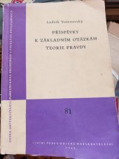 kniha Příspěvky k základním otázkám teorie pravdy, SPN 1962