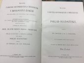 kniha Soupis památek historických a uměleckých v království Českém od pravěku do počátku XIX. století. II, - Král. hlavní město Praha: Hradčany. - část 1. Poklad svatovítský, Archeologická komise při České Akademii císaře Františka Josefa pro vědy, slovesnost a umění 1903