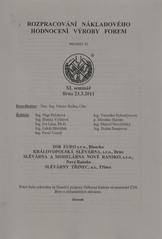 kniha Rozpracování nákladového hodnocení výroby forem projekt XI : XI. seminář, Brno 23.3.2011 : sborník, Česká slévárenská společnost 2011