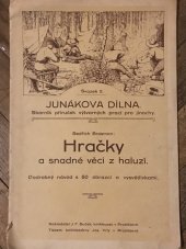 kniha Hračky a snadné věci z haluzí podrobný návod s 50 obrazci a vysvětlivkami, J.F. Buček 