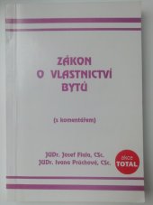 kniha Zákon o vlastnictví bytů (s komentářem), ŽIVA 1994