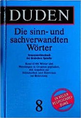 kniha Duden Band 8 Die sunn- und sachverwandten Wörter, Dudenverlag 1986