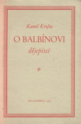 kniha O Balbínovi dějepisci, Melantrich 1938