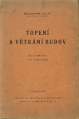 kniha Topení a větrání budov, O. Pyšvejc 1930