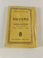 kniha Brahms No. 723, Doppel - Konzert, A-moll fur violine und violoncell, Ernst Eulenburg 1900