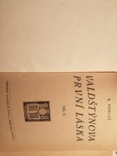 kniha Valdštýnova první láska. Díl druhý, Alois Hynek 1893